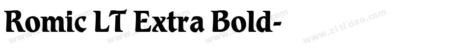 Romic LT Extra Bold字体转换